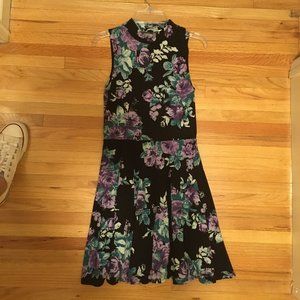 UO floral fit and flare dress
